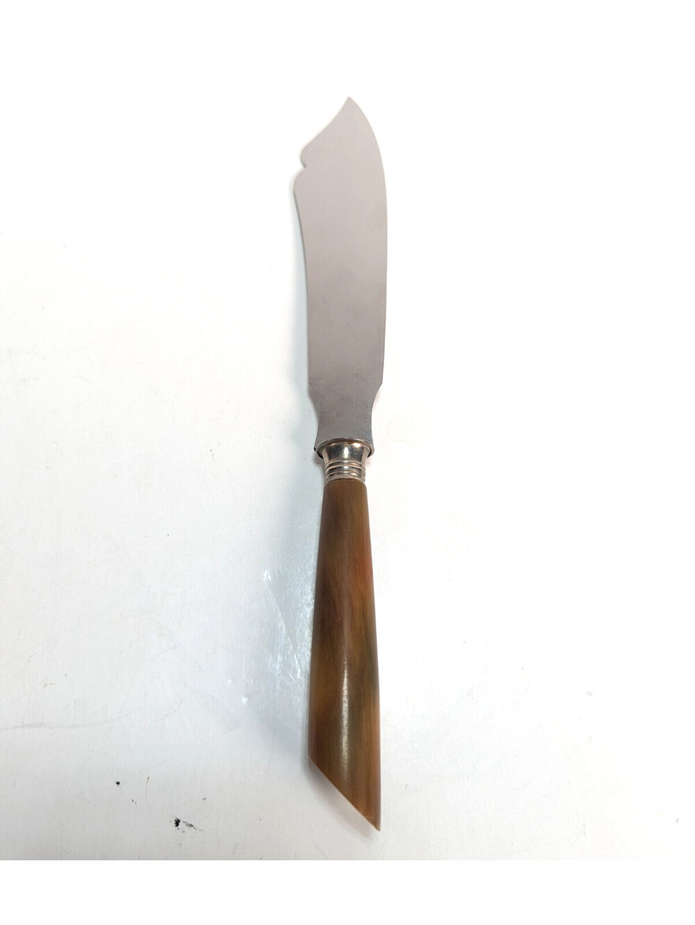 Vtg German Fish Knife Fancy Serving Piece Notched Rostfrei Blade Solingen 10"